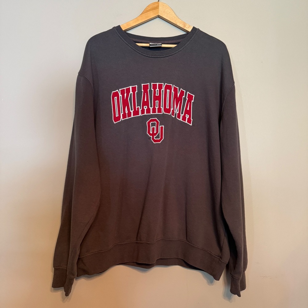 Stadium Athletics Oklahoma Sooners Crewneck Sweatshirt Mens 3XL Gray OU Pullover